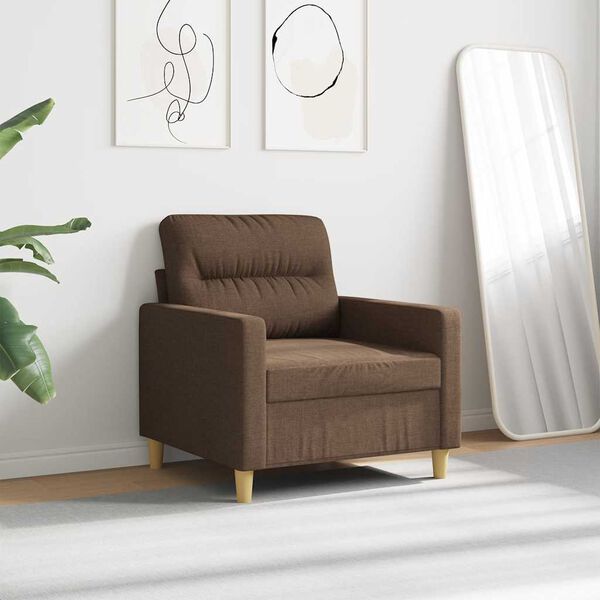 vidaXL Sill&oacute;n de tela marr&oacute;n 60 cm