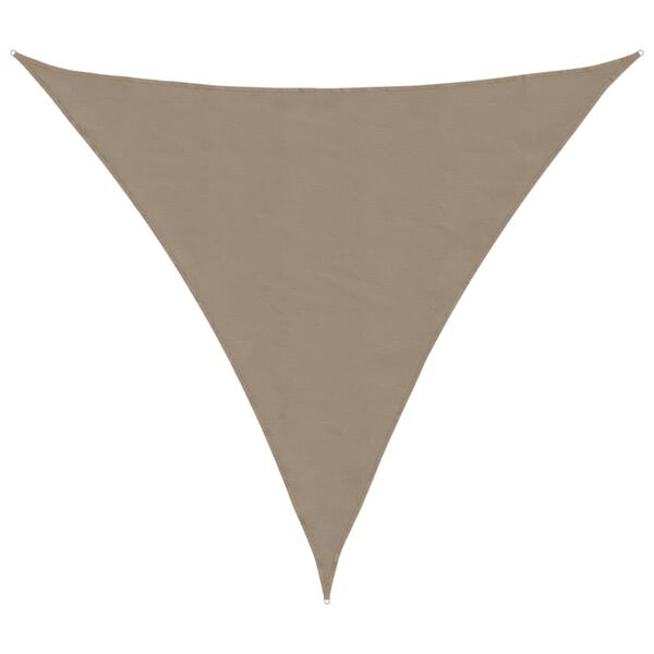 vidaXL Toldo de vela triangular tela Oxford gris taupe 4x4x4 m