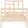 vidaXL Estructura de cama con cabecero madera maciza 90x200 cm