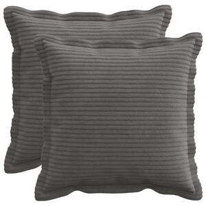 vidaXL Funda de almohada 2 uds. HOUTEN Gris oscuro 30 x 30 cm pana