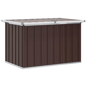 vidaXL Caja de almacenaje para jard&iacute;n marr&oacute;n 109x67x65 cm