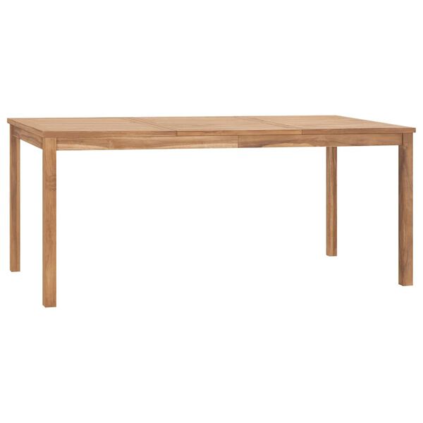 vidaXL Mesa de comedor de jardín madera maciza de teca 180x90x77 cm