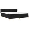 vidaXL Cama tipo Box Spring con colch&oacute;n Negro 180 x 200 cm tela