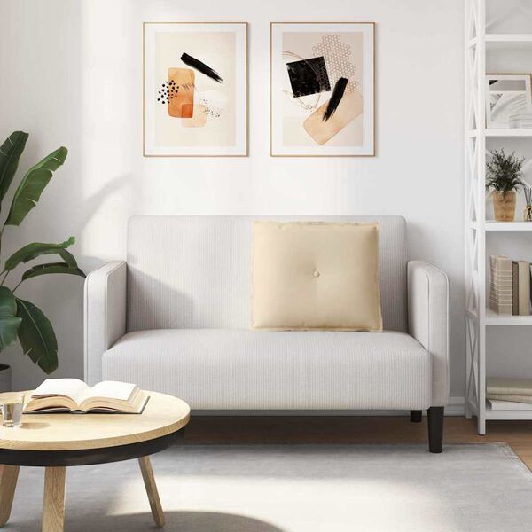 vidaXL Coj&iacute;n de Espalda Crema 60 x 50 cm Tela de microfibra