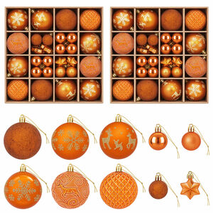 vidaXL Juego de bolas navide&ntilde;as 88 uds. Bronce &Oslash; 6 cm Pl&aacute;stico