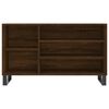 vidaXL Mueble zapatero madera contrachapada roble marr&oacute;n 102x36x60 cm
