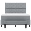vidaXL Cama tipo Box Spring con colch&oacute;n Gris Claro 160 x 200 cm tela