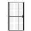 vidaXL Puerta de ducha de vidrio templado negro 100x178 cm