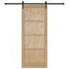 vidaXL Puerta Corredera ORKDAL Natural y negro 86 x 211 cm