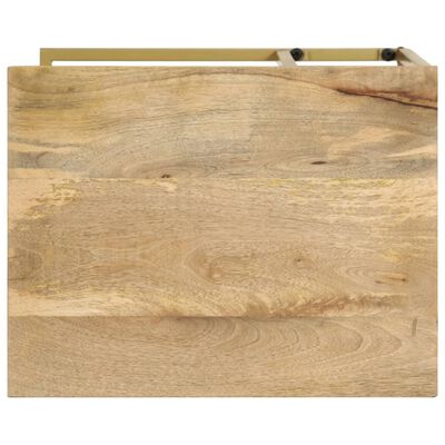 vidaXL Mesa auxiliar de madera maciza de mango 35x45x65 cm