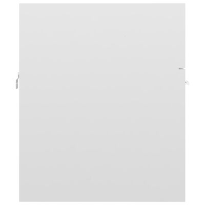 vidaXL Armario para lavabo contrachapada blanco brillo 41x38,5x46 cm