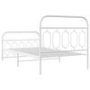 vidaXL Estructura cama sin colchón con estribo metal blanco 107x203 cm