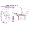 vidaXL Banco de jardín con cojines 2 en 1 madera maciza de acacia