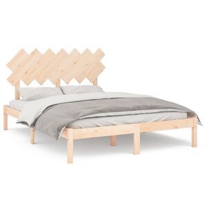 vidaXL Estructura de cama de madera maciza 150x200 cm