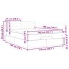 vidaXL Cama otomana con colch&oacute;n LED marr&oacute;n oscuro 140x190 cm tela