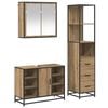 vidaXL Juego de muebles de ba&ntilde;o 3 uds. Roble artisan 80 x 33 x 60 cm