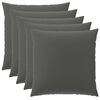vidaXL Funda de almohada 6 pcs HEERLEN Antracita 80 x 80 cm Poli&eacute;ster