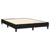 vidaXL Cama box spring colch&oacute;n y luces LED tela negro 140x190 cm