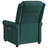 vidaXL Sillón de masaje reclinable de tela verde oscuro