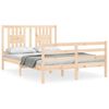 vidaXL Estructura de cama con cabecero madera maciza 120x200 cm