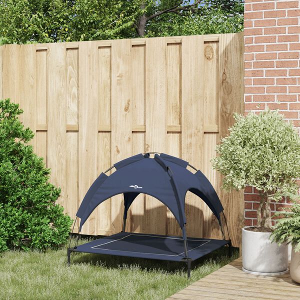 vidaXL Cama para perro Manual Azul marino 90 x 81 x 80,5 cm Acero