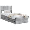 vidaXL Estructura de cama con almacenamiento y cabecero Gris Sonoma