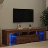 vidaXL Mueble de TV luces LED madera roble artisan 140x36,5x40 cm