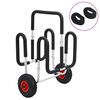 vidaXL Carrito SUP para 2 tablas de surf 90 kg aluminio