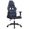 vidaXL Silla gaming cuero sintético negro y azul
