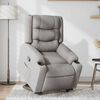 vidaXL Sill&oacute;n reclinable elevable de tela gris nube