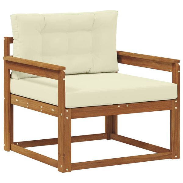 vidaXL Sof&aacute; intermedio de exterior Madera de Acacia S&oacute;lida Natural