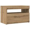 vidaXL Mueble de TV luces LED madera roble artisan 60x35x40 cm