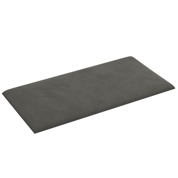 vidaXL Cabecero de Pared 12 pcs Gris oscuro 30 x 15 cm Terciopelo