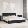 vidaXL Estructura de cama Negro 200 x 200 cm Madera contrachapada