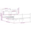 vidaXL Estructura de cama sin colchón madera marrón roble 137x190 cm