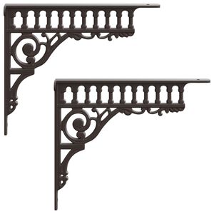 vidaXL Soportes para estanter&iacute;as de pared 2 uds. Marr&oacute;n antiguo