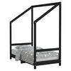 vidaXL Estructura de cama para ni&ntilde;os madera de pino negro 70x140 cm