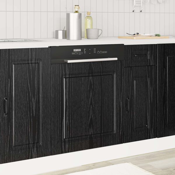 vidaXL Mueble de Cocina Kalmar Roble Negro 60 x 1,5 x 67 cm