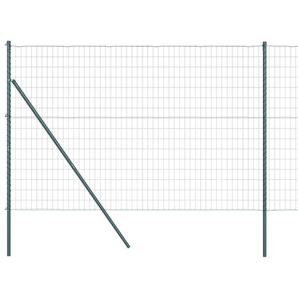 vidaXL Valla con Poste Verde 1,6 x 10 m Acero y PVC