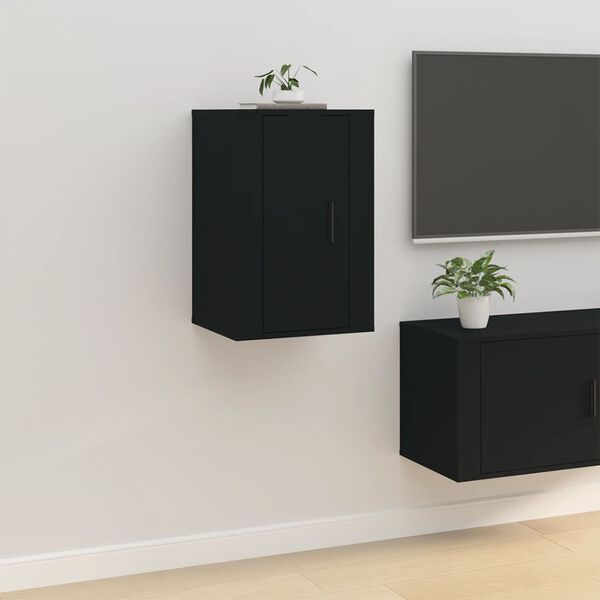 vidaXL Mueble para TV de pared negro 40x34,5x60 cm
