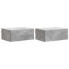 vidaXL Mesita de Noche de Pared 2 pcs Gris Hormig&oacute;n 49 x 34,5 x 20 cm