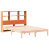 vidaXL Cabecero de cama almacenaje madera maciza pino marr&oacute;n 120 cm