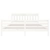 vidaXL Estructura de cama madera maciza blanca 200x200 cm