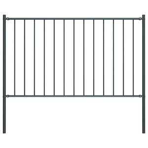 vidaXL Panel de valla Woerden con postes de acero, 1,7 x 1,25 m, antracita