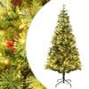 vidaXL &Aacute;rbol de Navidad con luces y pi&ntilde;as PVC PE verde 150 cm