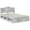 vidaXL Estructura de cama Concreto 140 x 200 cm Madera de pino macizo