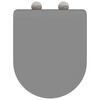 vidaXL Asiento de WC Gris 44 x 36,4 x 3,4 cm Duroplast
