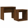 vidaXL Mesas de centro apilables 2 pzas madera ingenier&iacute;a roble marr&oacute;n