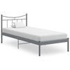 vidaXL Estructura de cama sin colchón metal gris 90x200 cm