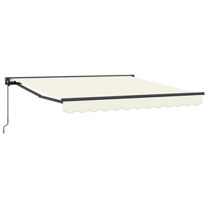 vidaXL Toldo Retr&aacute;ctil Manual Crema 300 x 250 cm Poli&eacute;ster y metal